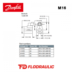 17114931 - SPULE M16-12D-26W-DE - DANFOSS