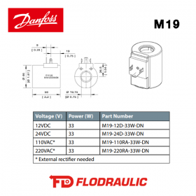171111229 - COIL M19-12D-33W-DN - DANFOSS