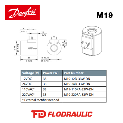 171111229 - COIL M19-12D-33W-DN - DANFOSS