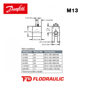 171139819 - COIL M13-12D-20W-DN - DANFOSS