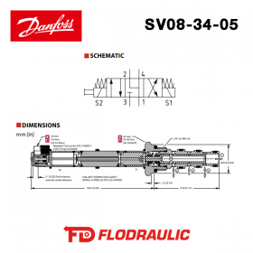 805313719 - MAGNETVENTIL 4 WEGE SV08-34-05-00-00-B-00 - DANFOSS