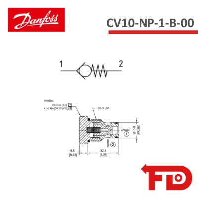 11169050 - RÜCKSCHLAGVENTIL CV10-NP-1-B-00 (NEW) - DANFOSS
