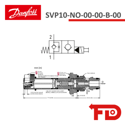 805315619 - MAGNETVENTIL 2 WEGE SVP10-NO-00-00-B-00 - DANFOSS