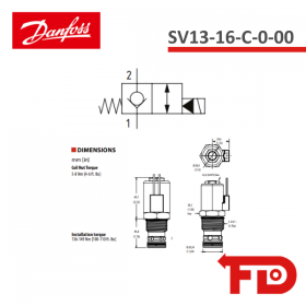 02-175823 - MAGNETVENTIL 3 WEGE SV13-16-C-0-00 - DANFOSS