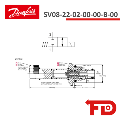 805312919 - SOLENOID VALVE 2-WAY - SV08-22-02-00-00-B-00 - DANFOSS
