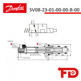 805313019 - MAGNETVENTIL 3-WEGE - SV08-23-01-00-00-B-00 - DANFOSS