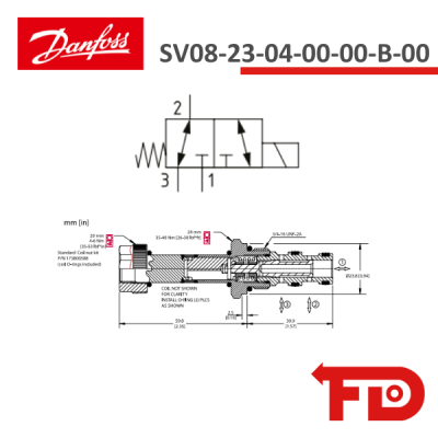 805339919 - SOLENOID VALVE 3-WAY - SV08-23-04-00-00-B-00 - DANFOSS
