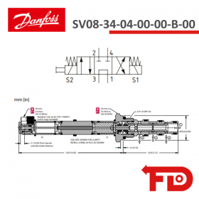 805313619 - MAGNETVENTIL 4 WEGE SV08-34-04-00-00-B-00 - DANFOSS