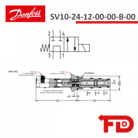 805347319 - MAGNETVENTIL 4 WEGE SV10-24-12-00-00-B-00 - DANFOSS