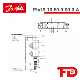 308AA00703A - DIRECTIONAL VALVE 5-WAY - ESVL9-10-E0-0-00-0-A - DANFOSS