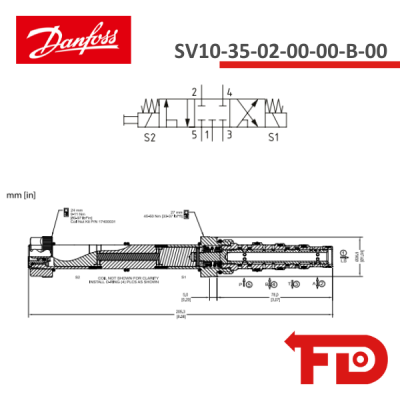 11201623 - SOLENOID VALVE 5-WAY - SV10-35-02-00-00-B-00 - DANFOSS