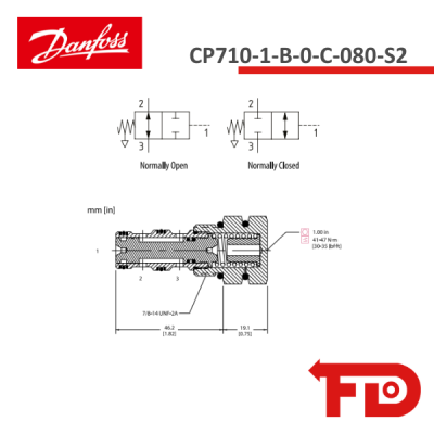 133028 - WEGEVENTIL 2-Wege - CP710-1-B-0-O-080-S2 - DANFOSS