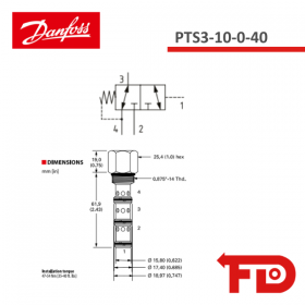 566310 - VENTIL 3 WEGE PTS3-10-0-80 - DANFOSS