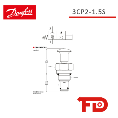 401AA00053A - 2-WAY - 3CP2-1.5S - DANFOSS