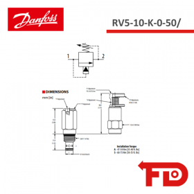 565779 - DRUCKBEGRENZUNGSVENTIL RV5-10-K-0-50/ - DANFOSS