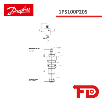 402AA00015A - DRUCKFOLGEVENTIL 1PS100P20S - DANFOSS