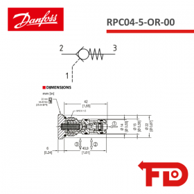 11169086 - VORGESTEUERTES SPERRVENTIL RPC04-5-OR-00 - DANFOSS