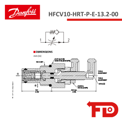 11254421 - FLOW REGULATOR HFCV10-HRT-P-E-13.2-00 - DANFOSS