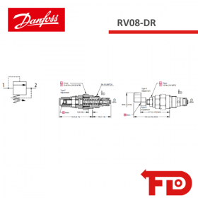 810209319 - DRUCKBEGRENZUNGSVENTIL - RV08-DR-2-E-XXX-B-00 - DANFOSS