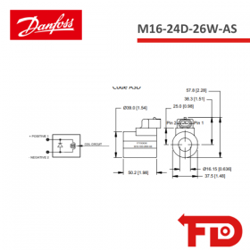171150319 - SPULE M16-24D-26W-AS - DANFOSS