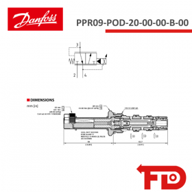 83020700 - DRUCKMINDERVENTIL  PPR09-POD-20-00-00-B-00 - DANFOSS