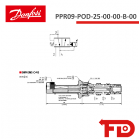 83020704 - DRUCKMINDERVENTIL PPR09-POD-25-00-00-B-00 - DANFOSS