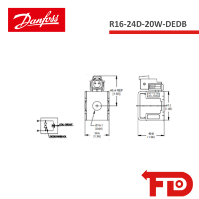 11116123 - SPULE R16-24D-20W-DEDB - DANFOSS