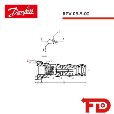 800299229 - CHECK, PILOT OPERATED - RPV 06-5-00 - DANFOSS