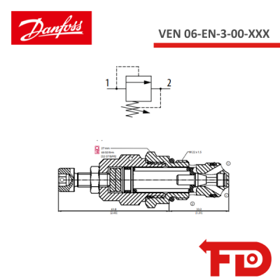 810189519 - RELIEF VALVE VEN 06-EN-3-00-XXX - DANFOSS
