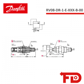 810209219 - DRUCKBEGRENZUNGSVENTIL - RV08-DR-1-E-XXX-B-00 - DANFOSS
