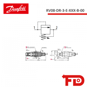 810209419 - DRUCKBEGRENZUNGSVENTIL - RV08-DR-3-E-XXX-B-00 - DANFOSS