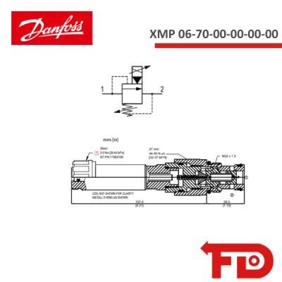 850181119 - RELIEF VALVE XMP 06-70-00-00-00-00 - DANFOSS