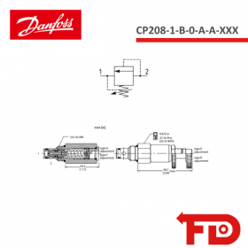 131123.000 - DRUCKBEGRENZUNGSVENTIL - CP208-1-B-0-A-A-XXX - DANFOSS