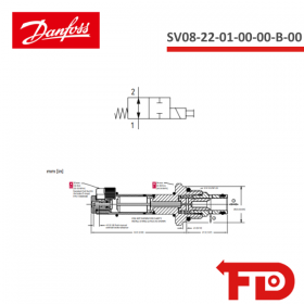 805312819 - MAGNETVENTIL 2-WEGE - SV08-22-01-00-00-B-00 - DANFOSS
