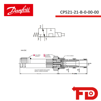 139811 - MAGNETVENTIL 3 WEGE - CP521-21-B-0-00-00 - DANFOSS