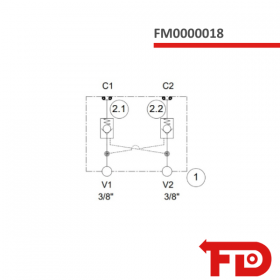 FM0000018 - CHECK, PILOT OPERATED - DUAL FLANGED PO-CHECKD - FLODRAULIC