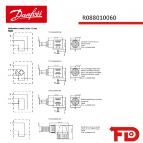 R088010060 - ACCESSORIES  CONNECTOR, TYPE C, DIN RECTIFIED - DANFOSS