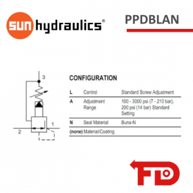 PPDBLAN - REDUCING/RELIEVING VALVE - SUN HYDRAULICS