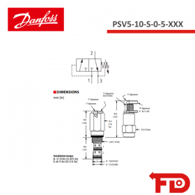 889484 - DRUCKBEGRENZUNGSVENTIL - PSV5-10-S-0-5-XXX - DANFOSS