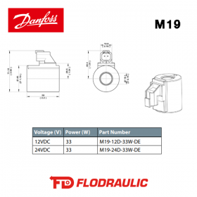 171143019 - SPULE - M19-24D-33W-DE - DANFOSS